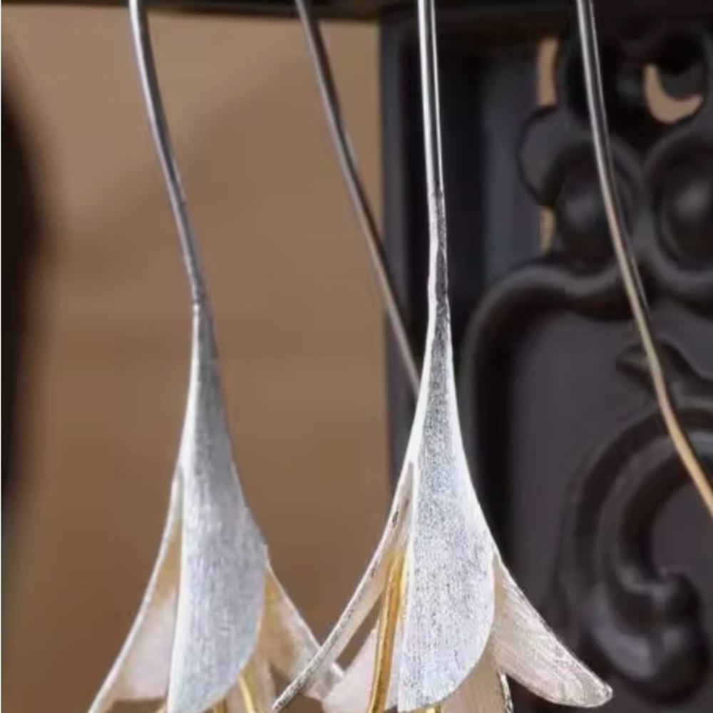 925 Sterling Silver Flower Earrings,, Calla Lily Earrings - Picture 4 of 6